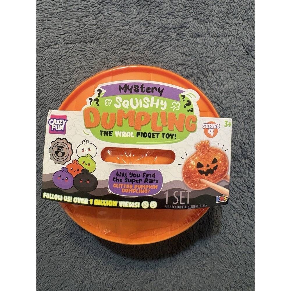 Crazy Fun RMS Mystery Squishy Dumpling Glitter Pumpkin Edition White Sealed